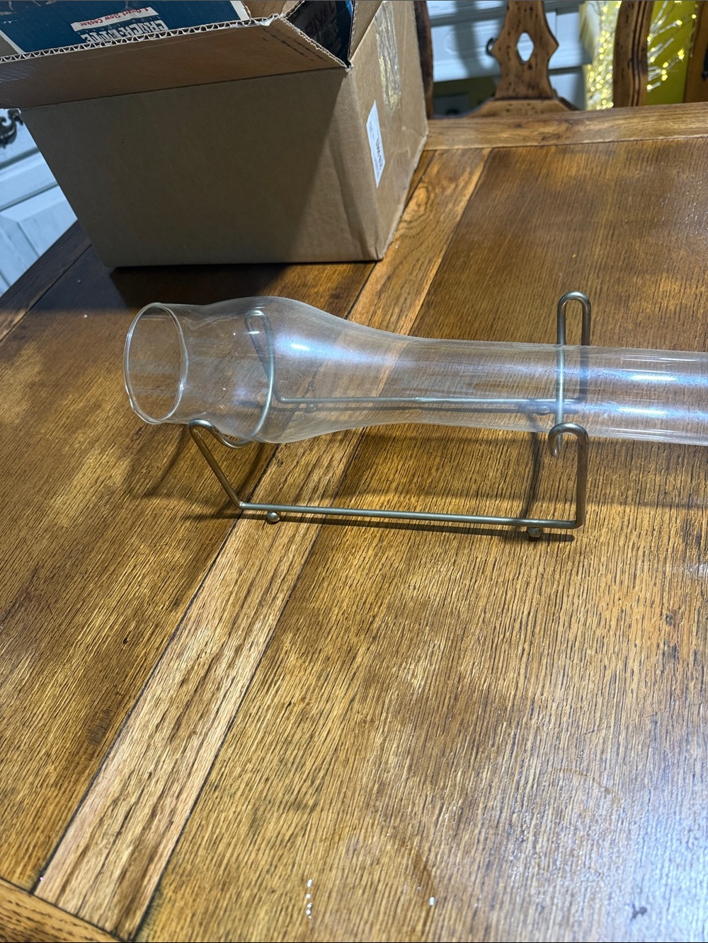 Brass Hurricane lamp shade holder